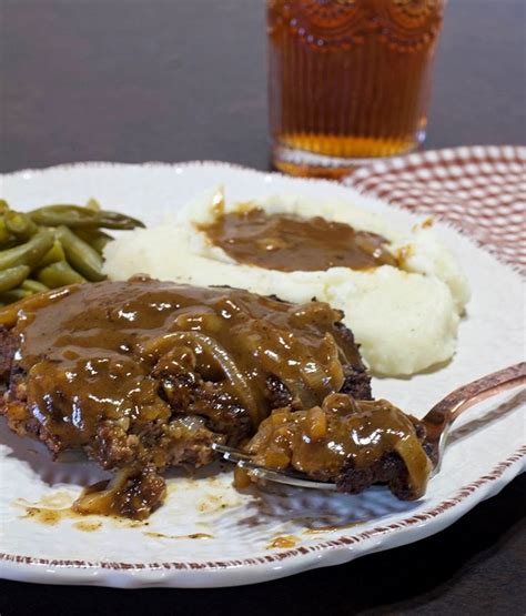 Hamburger Steaks With Onion Gravy Recipe