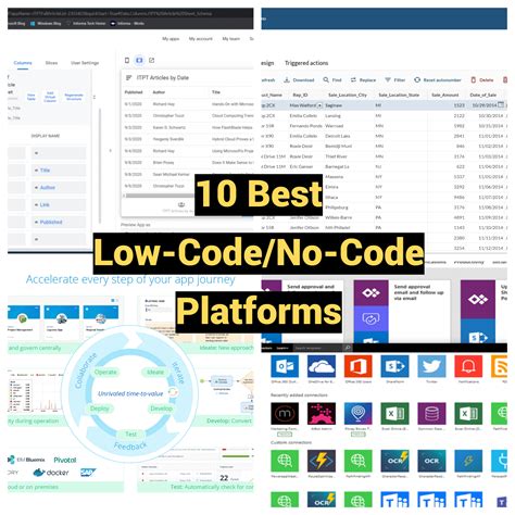 10 Best Low Codeno Code Platforms