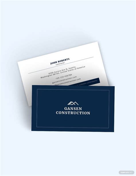 Construction Business Card Template - Download in Word, Google Docs ...