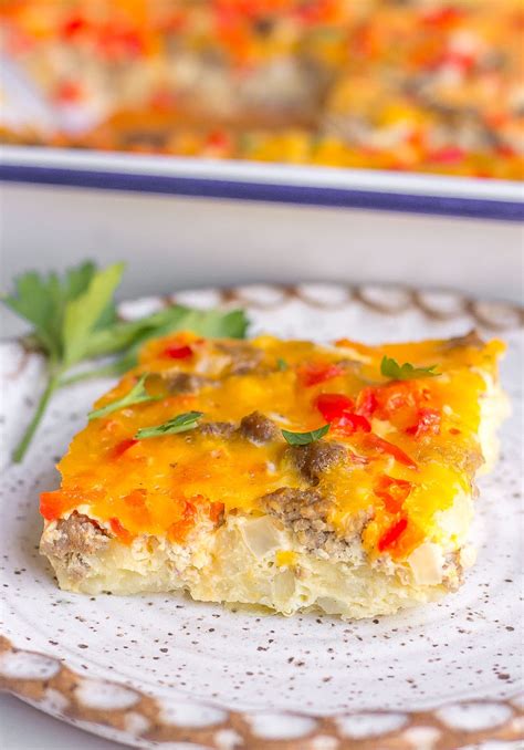 Sausage Hashbrown Breakfast Casserole Kathryns Kitchen