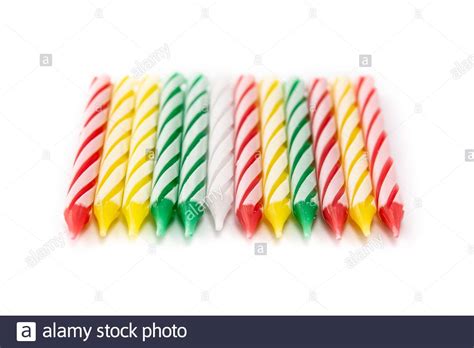 Colorful Birthday Candles Isolated On White Background Stock Photo Alamy