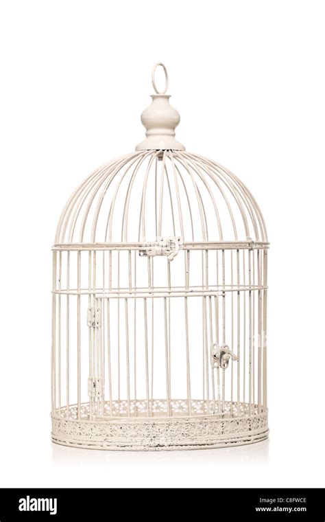 Vintage Bird Cage Isolated On White Background Stock Photo Alamy