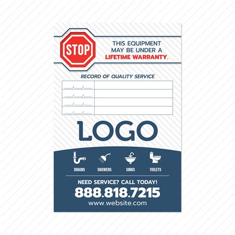 Plumbing Maintenance Service Stickers Plumbing Sticker Print Design