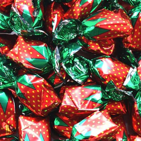 STRAWBERRY BON BONS Strawberry filled HARD CANDY, 1 LB - Nuts 'N More