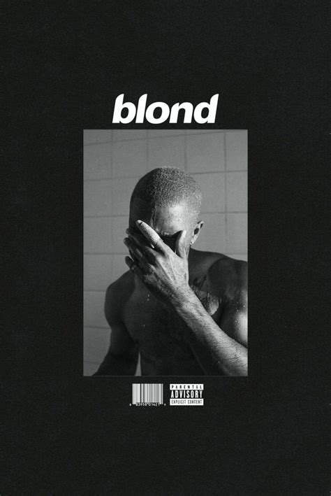 Frank Ocean Posters Blonde Poster Blonde Tracklist Album Cover