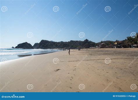 Playa Zipolite Beach In Mexico Editorial Image Image Of Beauty