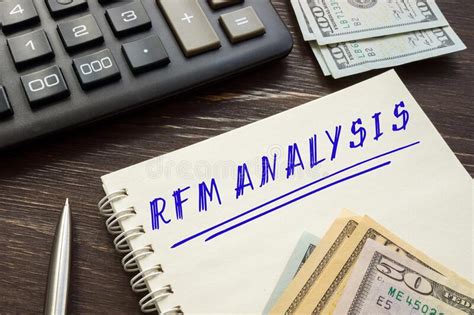 financial concept  rfm analysis  phrase   sheet stock
