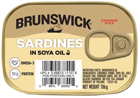 Brunswick Sardines In Soya Oil 106g Gold Can Brunswick® Seafood