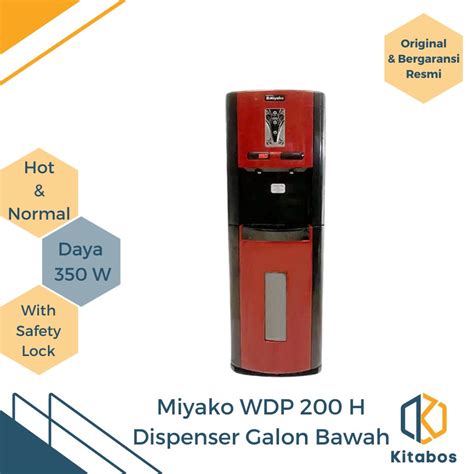 Jual Miyako WDP 200 H Dispenser Black Red Galon Bawah Hot Normal