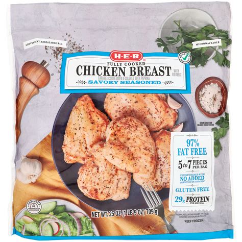 H E B Fully Cooked Savory Seasoned Chicken Breasts Shop Chicken At H E B