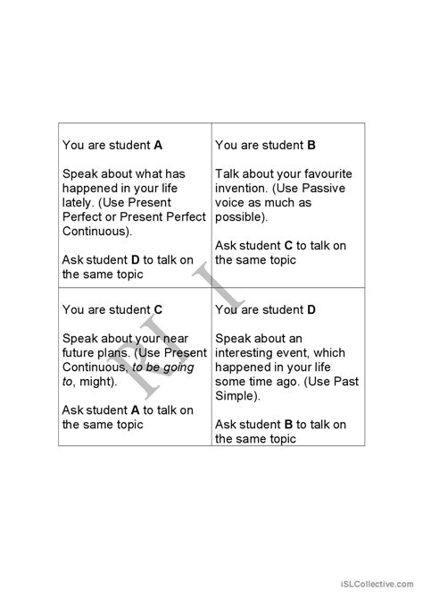 Speaking Activity Discussion Starter English Esl Worksheets Pdf And Doc