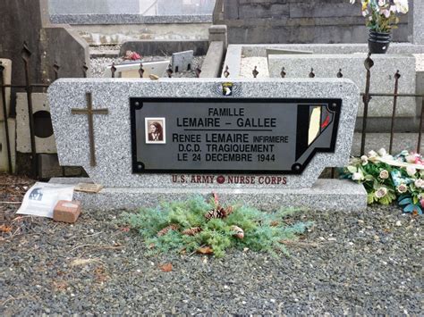 Grave and Headstone of Nurse Renee Lemaire - Easy Company Private Battlefield Tour