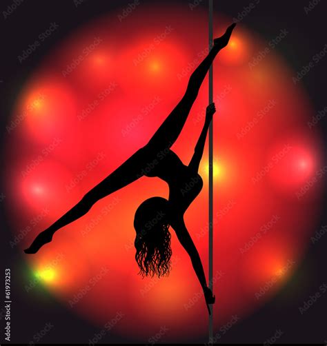 Striptease Girl Silhouette Stock Vektorgrafik Adobe Stock