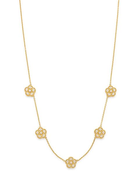 Roberto Coin 18k Yellow Gold Daisy Diamond Station Necklace 175