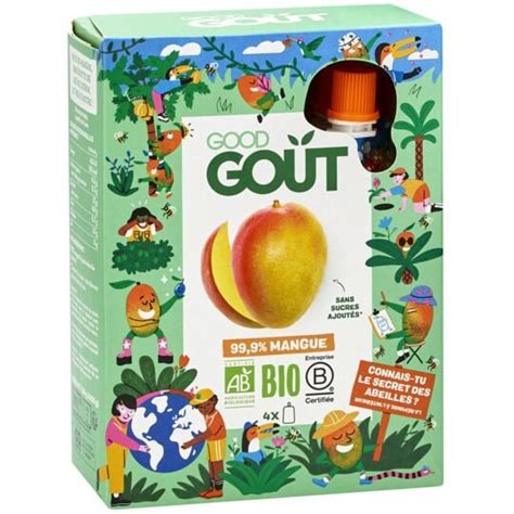 Compotes En Gourde Bio Mangue Sans Sucres Ajout S Good Gout Les