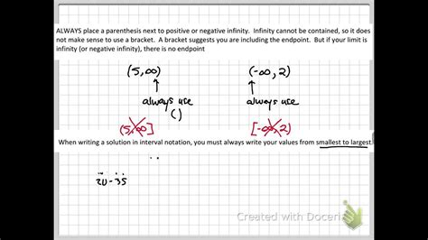 Expressing Algebraic Inequalities Graphically And With Interval Notation Youtube