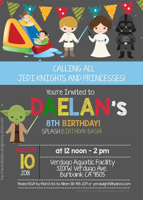 Star Wars Party Invitations