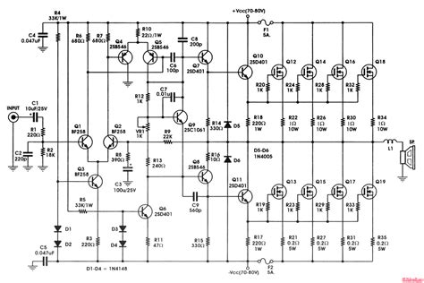 High End Power Amplifier Circuit Diagram What Is Power Ampli