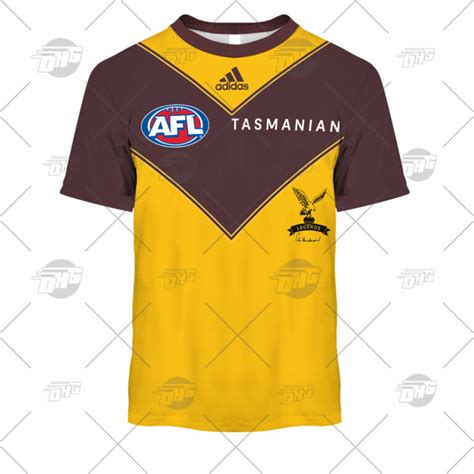 Afl Hawthorn Hawks Custom Name Number 2022 Clash Guernsey T Shirt