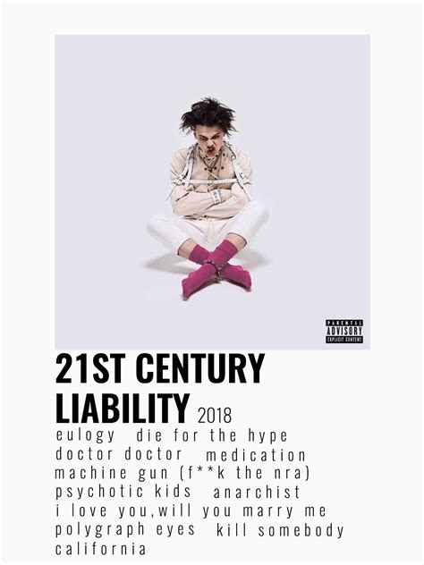 21st Century Liability Yungblud Album Poster Room Decor Minimalistic