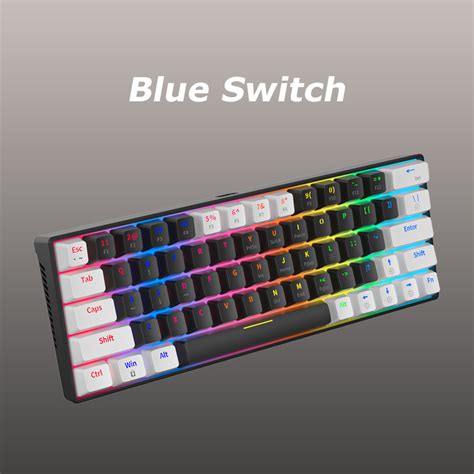 Zifriend ZA646 63 Keys Hot Swappable RGB Backlit Mechanical Keyboard