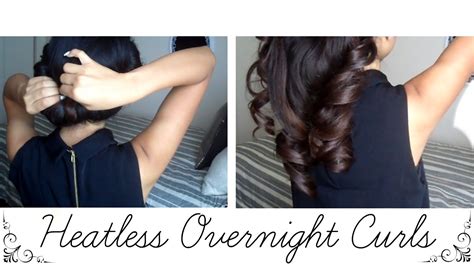 How To Heatless Overnight Curls Youtube