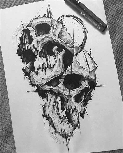 Pin By Derald Hallem On Skull Art Tattoo Sketches Skull Tattoo