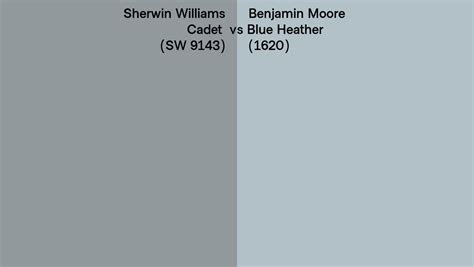 Sherwin Williams Cadet Sw 9143 Vs Benjamin Moore Blue Heather 1620