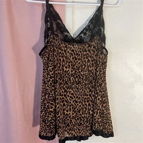 Leopard Print Lingerie Short Dress Transparent Depop
