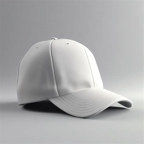 Premium Photo White Baseball Cap Front View Isolated On Gray Background