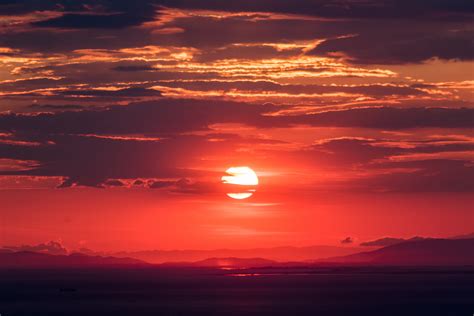 Images Gratuites Mer Horizon Nuage Ciel Soleil Lever Du Soleil