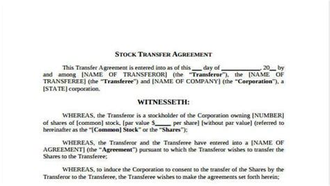 FREE 10 Transfer Agreement Forms In PDF MS Word Excel