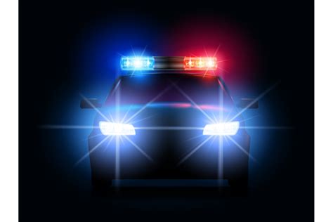 Police car lights. Security sheriff cars headlights and flas (997732 ...