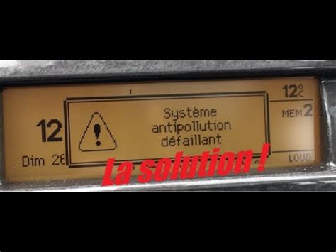 Système Antipollution Défaillant sur 207 1 6 HDi J ai trouvé la