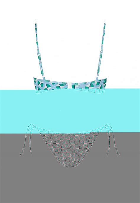 Bikini Balconette Calma Tie Verde Y Azul Robin Collection Robin