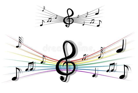 Heart Of Colorful Music Stock Vector Illustration Of Clef 44949845