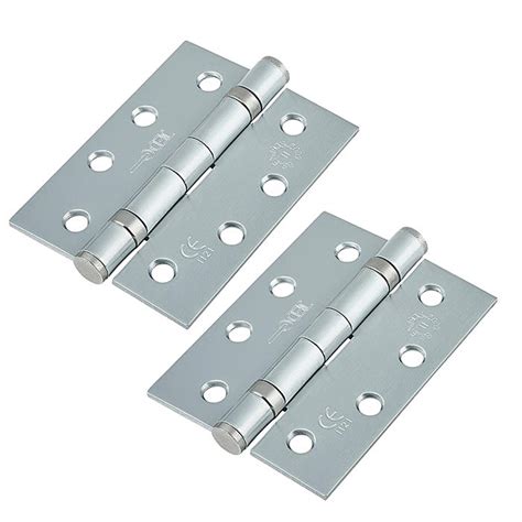 4 Polished Stainless Steel Door Hinges Pair 102 X 76 X 3mm Ball Bearing Ray Grahams Diy Store