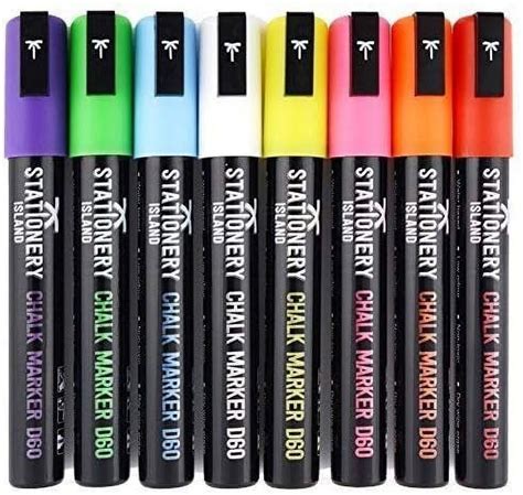 Stationery Island Colours Chalk Pens For Blackboards Liquid Chalk