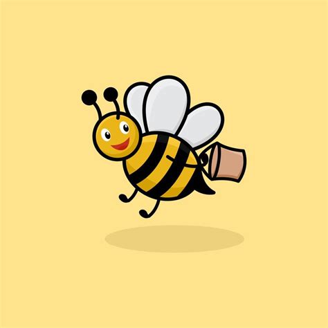 Fly Cute Bee Logo Design 20552573 Vector Art at Vecteezy