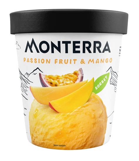 Мороженое Monterra сорбет манго-маракуйя 0,48л - купить с доставкой на ...