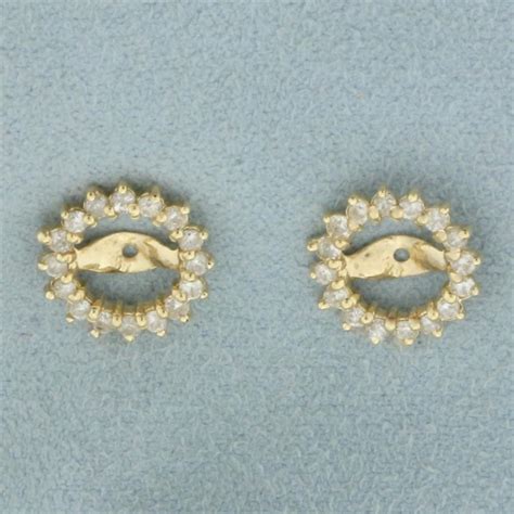 Diamond Stud Earring Enhancers In 14k Yellow Gold Property Room