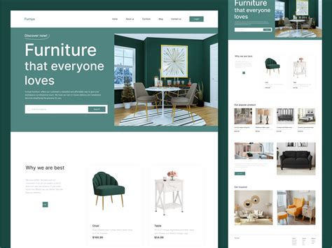 Furniture Landing Page Exploration By Bitmate Studio On Dribbble