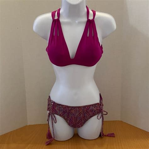 New Becca Skylar Color Code Halter Bikini Top Gem