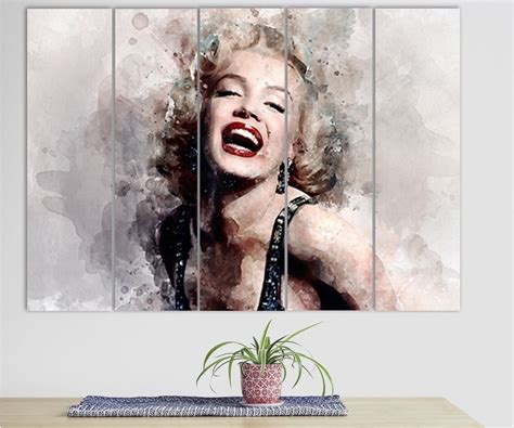 Marilyn Monroe Canvas Print Marilyn Monroe Wall Art Canvas Etsy