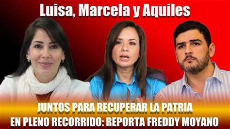 Luisa Gonzalez Marcela Agui Aga Y Aquiles Alvarez Recorren Guayaquil