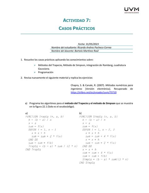 A M Todos Num Ricos Actividad Casos Prcticos Fecha