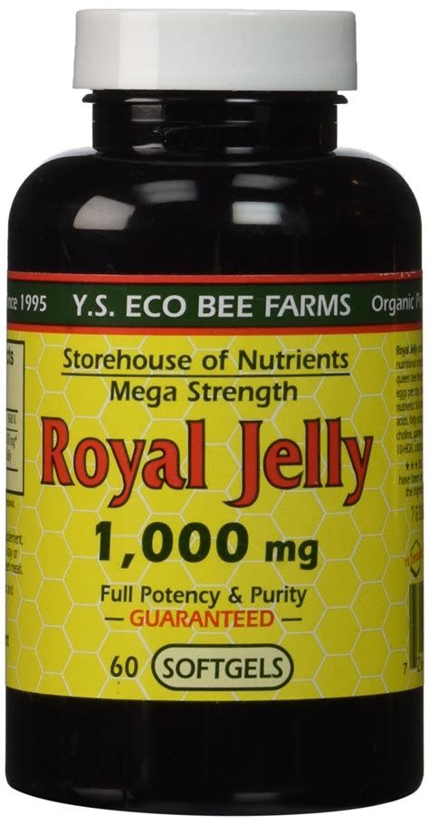 Y S Eco Bee Farms Royal Jelly Mega Strength 1000 Mg 60 Softgels On