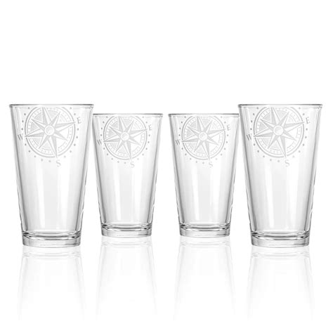 Sailing Etched Martini Glasses Set Of 4 Caron S Beach House