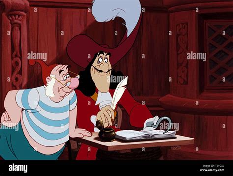 Mr. smee, captain hook, peter pan, 1953 stock photo