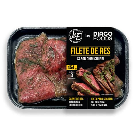 J E By Diaco Bandeja Filete De Res Chimichurri G Diaco Foods